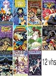set 12 vhs: Fushigi Yugi, Vol. 15 - The Fading Light, Yu-Gi-Oh 5: Mime Control Season 2 (Edit) (2001), Sorcerer Hunters 1: Of Inhuman Bondage , Street Fighter II V6 , Legend of Hawaiian Slammers, Sailor Moon S - The Love War (Vol. 2, TV Version) (1995), 3x3 Eyes: Key (1999), Ruin Explorers - Tales In The Crypt, Ruin Explorers 2 