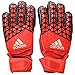 adidas Performance ACE Fingersave Junior Goalie Gloves, Solar Red/Bold Orange/Black, Size 7