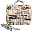 14 inch Newspaper Pattern Laptop Carry Case / Shoulder Messenger Bag / Briefcase for Macbook, Acer, Dell, HP, Sony Notebook