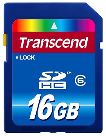 Transcend 16 GB Class 6 SDHC Flash Memory Card TS16GSDHC6E