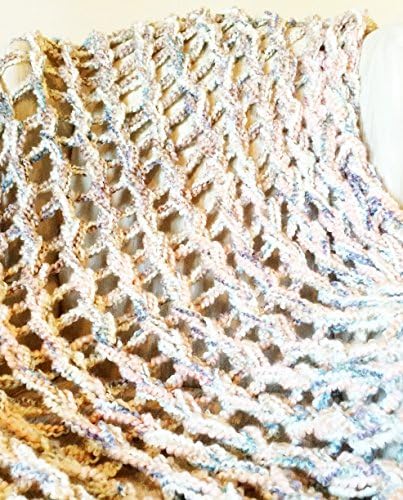 Chunky Arm Knit Multicolored Throw Blanket