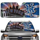 New York Mets Car Truck SUV Front Windshield Sunshade - Accordion Style