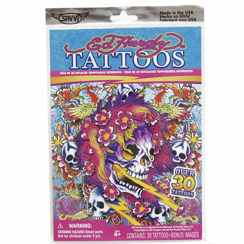 Ed Hardy Temporary Tattoos, Style 4 of 4, Over 30 Tattoos