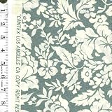 Deco Floral quilt quality fabric green natural print 100% cotton 60 wide - HALF YARD - B0013VBPJA