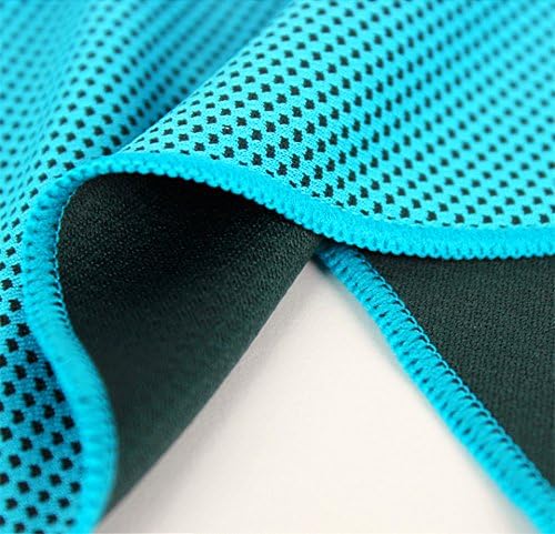 Coolcore High-tech Cooling Sport Towel New Design During the Most Intense Workouts - Keep Cool, Exercising, Yoga, Hiking, Running - Lower , Cycling,tennis,football,basketball,a Golf Ball .Etc (98% Uv Isolation) (Light Blue