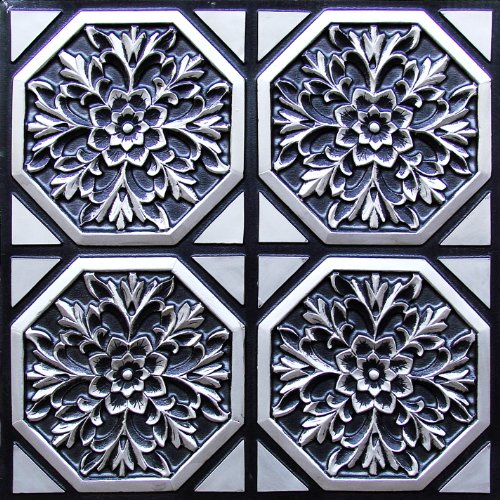 Very Cheap Decorative Plastic Ceiling Tile #108 Antique Silver Ul Rated Can Be Glue On,nail On,tape On,staple on Any Flat Surfase Best Buy Ceiling Tiles