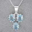 Necklace With 4.80ctw Genuine Topazes 925 Sterling silver. Total item weight 6.0g Length 18in