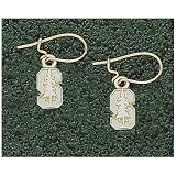 LogoArt Stanford Cardinal 10K Gold Team Font 3/8 Dangle Earrings