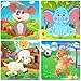 Wooden Jigsaw Puzzles for Kids Age 2-5 Year Old Animals Preschool Puzzles for Toddler Children Learning Educational Puzzle Toys for Boys and Girls (Set of 4 Puzzles)