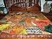 ZARDOZI EMBROIDERED BEADS SARI TAPESTRY BEDSPREAD COVERLET THROW WALL HANGING