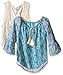 Beautees Girls' Big 2 Pc. Lace Vest with Print Top