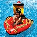 Poolmaster Pirate Ship With Action Squirter Float - Red/ Yellow