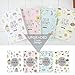 Set of 4 Mini Coloring Books for Adult Relaxation Color Therapy Anti Stress Coloring Books, 16 Pages Each with All Different Theme, Adult Colouring Book of 4.92”X7.20”
