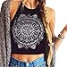 Malloom Women's Sleeveless Crop Tops Vest Backless Halter Tank Tops Blouse T-Shirt Sexy (S)