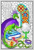 Dragon Crystal Ball - 22x32.5 Giant Line Art Coloring Poster