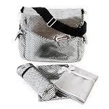 Kalencom Ozz Metallic Messenger Bag, Silver Drops