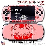 Big Kiss Red on Pink WraptorSkinz Skin and Screen Protector Kit fits Sony P ....