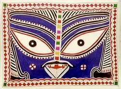 India Art Madhubani Folk Paintings Wall Decor Organic Color Paper 22 x 30 inches