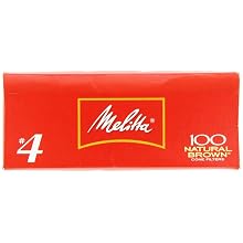 Melitta Cone Coffee Filters, Natural Brown, No. 4, 100-Count Filters (Pack of 6)