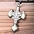 Modern Fantasy Stainless Steel Silver and Gold Cross Pendant Necklace