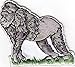 GORILLA - APE - ZOO - JUNGLE ANIMALS - Iron On Embroidered Patch