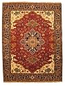 Hand knotted Wool RED Mahal Rug ( 8' 8" X 11' 8")