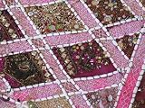 PINK INDIAN DECOR FURNISHING TEXTILE WALL HANGING ART