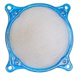 Lamptron UV Blue Stainless/Plastic 2-Piece Fan Filter Kit for 80mm Cooling Fan