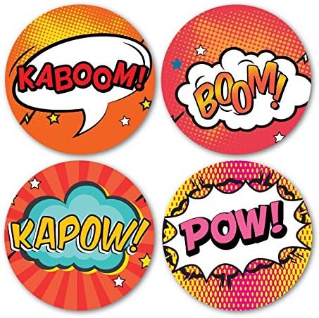 Coastero Absorbent Stone Coasters - Comic Style - Set of 4
