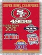 San Francisco 49ers Commemorative Woven Tapestry Blanket Throw - NFL Football Fan Shop Merchandise