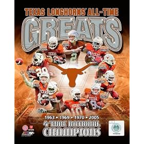  Texas Longhorns All Time Greats NCAA 8x10 Photograph National Champs Collage