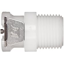 Posi-Link Acetal, Push-to-Connect Tube Fitting, Thread Socket (Valved), NPT Male