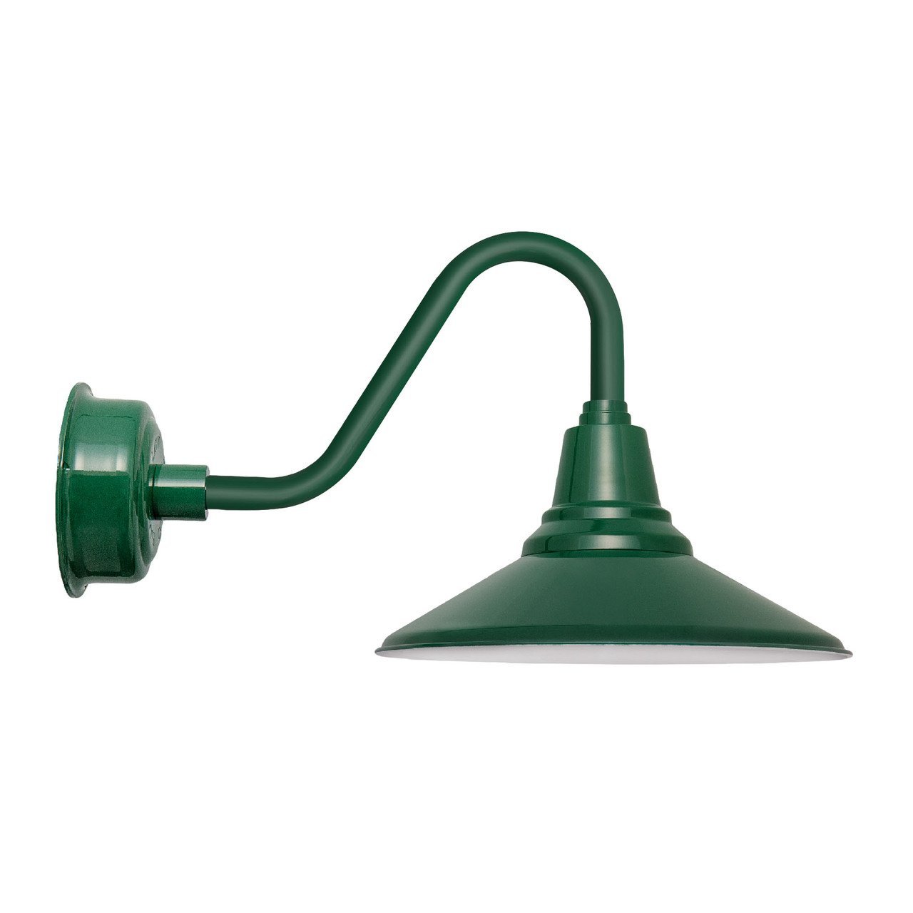 Cocoweb 16 Inch Vintage Green Calla LED Wall Mounted Gooseneck Barn