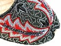 Beachcombers! Ethnic Embellished Silk Sequin & Beaded Indian Khussa Belly Dance Shoes Black Red