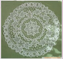 Vintage Round Hand Battenburg Doily/Tray Cloth/Placemat16