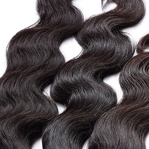 Samloso Beauty Grade 5a 100% Brazilian Virgin Human Hair Extensions Body Wave ,1 Bundle 12 Inches Natural Black Color