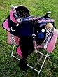 16" Western Cordura Leather Trail Barrel Pleasure Saddle Black Pink