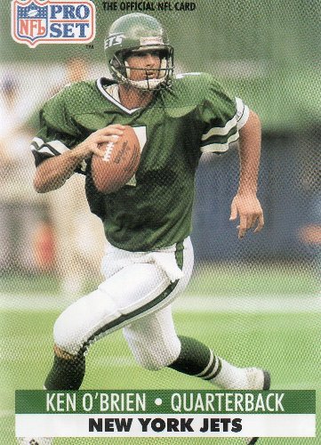 KEN O'BRIEN, Quarterback, New York Jets, Jersey #7, Card No. 249, 1991 ProSet, Official Photo and Stat Card of the NFL, National Football League 1991