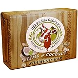 Tierra Mia Organics Raw Goat Milk Skin Therapy Shampoo Bar, Lime and Coconut, 3.8 Ounce