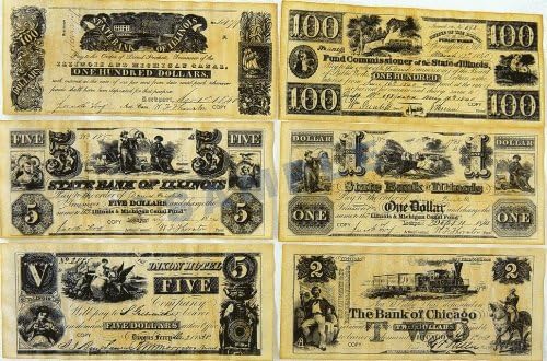 Replica Illinois Banknotes Set