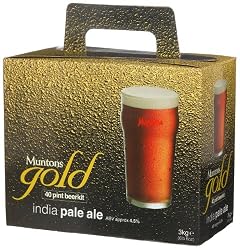 Muntons Gold 40 Pint Beerkit, India Pale Ale, 120-Ounce Box