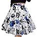 Fancyqube(TM) Women Pleated Vintage Skirts Floral Print Midi Skirt