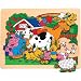Farm Animals Raised Wooden Jigsaw Puzzle