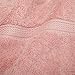 Superior Egyptian Cotton Pile Face Towel/Washcloth Set of 6, Ultra Soft Luxury Towels, Thick Plush Essentials, Absorbent Heavyweight, Guest Bath, Hotel, Spa, Home Bathroom, Shower Basics, Tea Rose