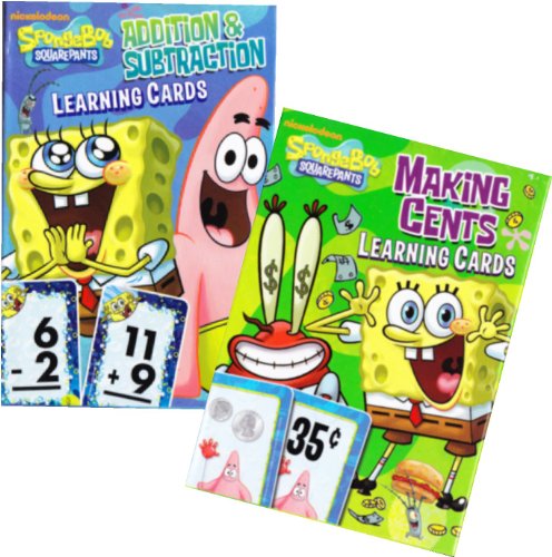 Spongebob Squarepants Flash Cards (Addition, Subtraction, Money) (2 Sets)