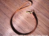Hawai'ian Craftsman 8-Thong Hand-braided Leather Leash with Brass Clasp - 4 Ft