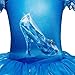 Jastore Girls Princess Crystal Shoes Print Dance Dress Ballet Leotard Tutu Dress