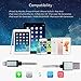 G-POW Nylon Braided Lightning Cable USB Cord Charging Cable, 6 Feet, 10 Feet - Gray