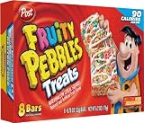 Post Fruity Pebbles Treats, 8-Count Treats (Pack of 4)