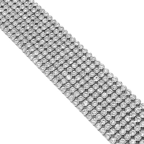 18K White Gold Womens Diamond Bracelet 16.43 